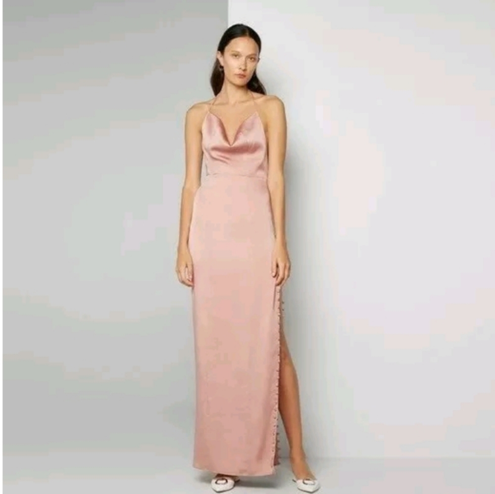 NWT Fame and Partners Women's Dress Deep Slit Button Down  2 XS